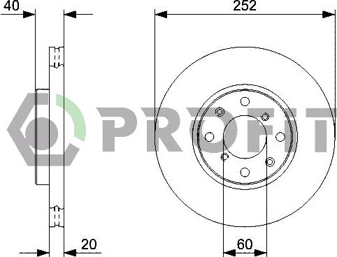 Profit 5010-1520 - Гальмівний диск autozip.com.ua