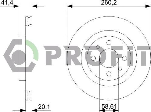 Profit 5010-1147 - Гальмівний диск autozip.com.ua