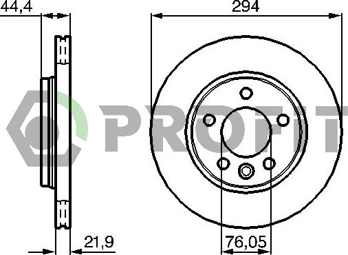 Profit 5010-1286 - Гальмівний диск autozip.com.ua