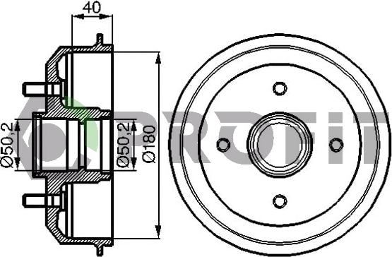Profit 5020-0022 - Гальмівний барабан autozip.com.ua