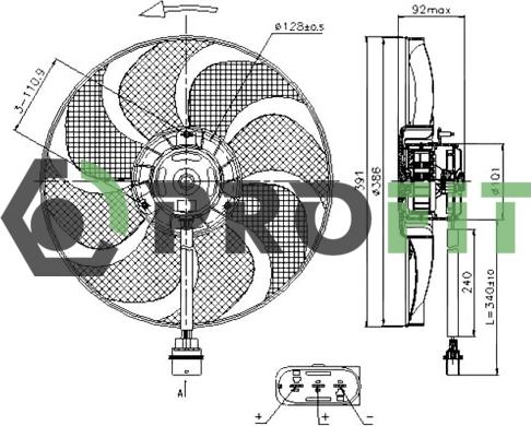 Profit 1850-0019 - Вентилятор, охолодження двигуна autozip.com.ua