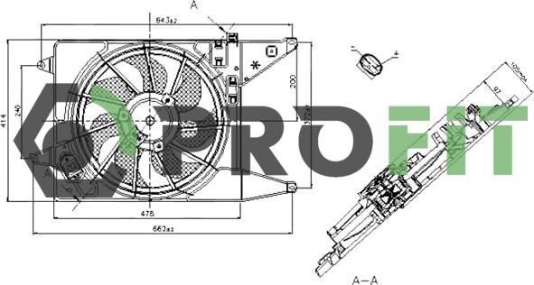 Profit 1850-0020 - Вентилятор, охолодження двигуна autozip.com.ua