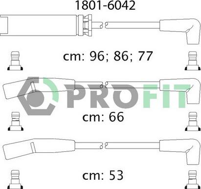 Profit 1801-6042 - Комплект проводів запалювання autozip.com.ua