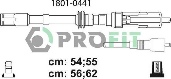 Profit 1801-0441 - Комплект проводів запалювання autozip.com.ua