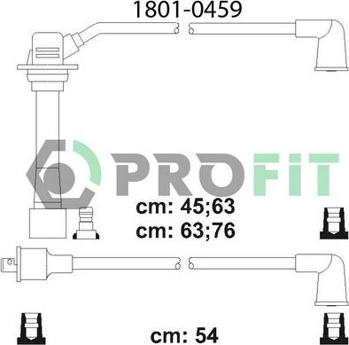Profit 1801-0459 - Комплект проводів запалювання autozip.com.ua