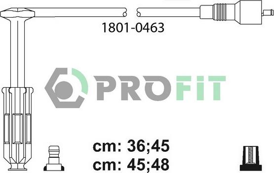 Profit 1801-0463 - Комплект проводів запалювання autozip.com.ua