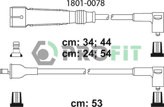 Profit 1801-0078 - Комплект проводів запалювання autozip.com.ua