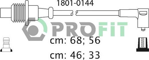 Profit 1801-0144 - Комплект проводів запалювання autozip.com.ua