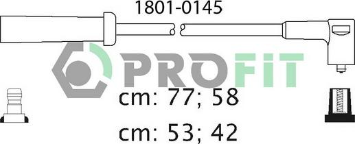 Profit 1801-0145 - Комплект проводів запалювання autozip.com.ua
