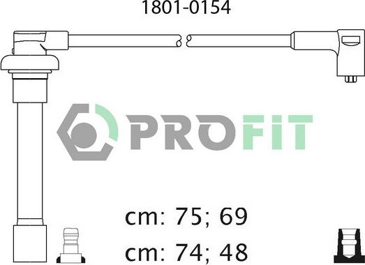 Profit 1801-0154 - Комплект проводів запалювання autozip.com.ua