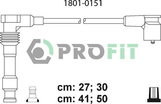 Profit 1801-0151 - Комплект проводів запалювання autozip.com.ua