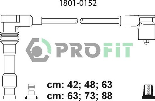 Profit 1801-0152 - Комплект проводів запалювання autozip.com.ua