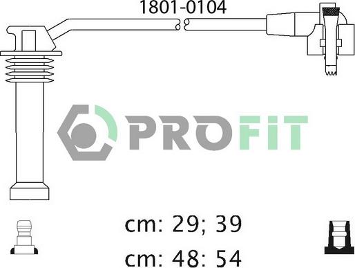 Profit 1801-0104 - Комплект проводів запалювання autozip.com.ua