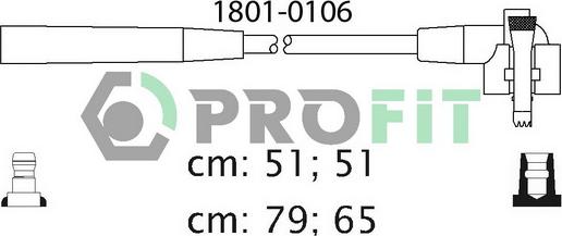 Profit 1801-0106 - Комплект проводів запалювання autozip.com.ua