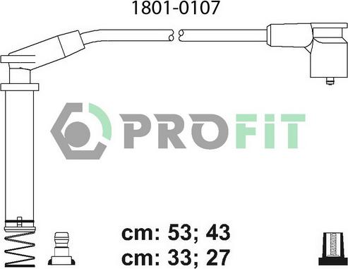 Profit 1801-0107 - Комплект проводів запалювання autozip.com.ua