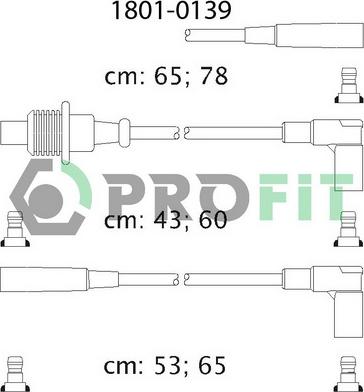 Profit 1801-0139 - Комплект проводів запалювання autozip.com.ua