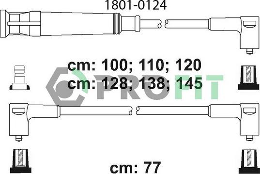 Profit 1801-0124 - Комплект проводів запалювання autozip.com.ua