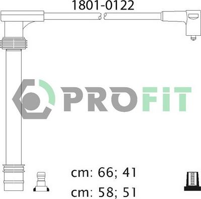 Profit 1801-0122 - Комплект проводів запалювання autozip.com.ua