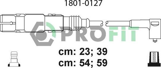 Profit 1801-0127 - Комплект проводів запалювання autozip.com.ua
