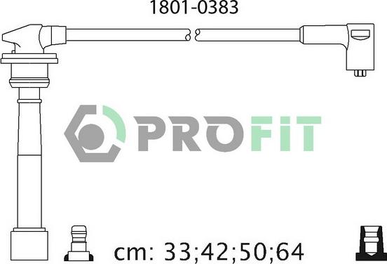 Profit 1801-0383 - Комплект проводів запалювання autozip.com.ua