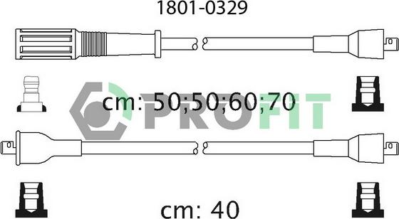 Profit 1801-0329 - Комплект проводів запалювання autozip.com.ua