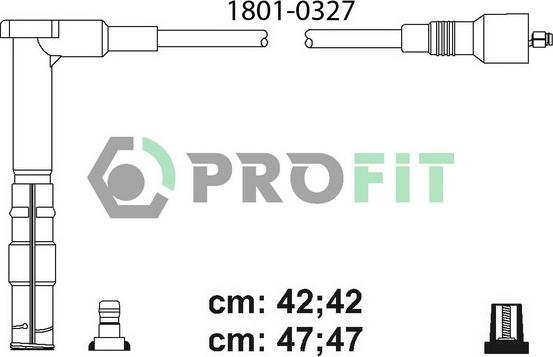 Profit 1801-0327 - Комплект проводів запалювання autozip.com.ua