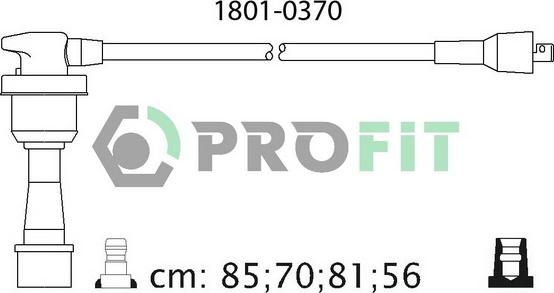 Profit 1801-0370 - Комплект проводів запалювання autozip.com.ua