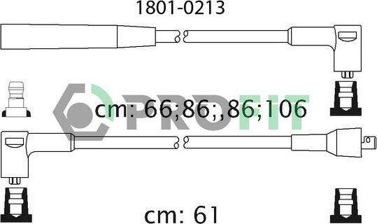 Profit 1801-0213 - Комплект проводів запалювання autozip.com.ua
