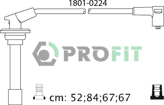 Profit 1801-0224 - Комплект проводів запалювання autozip.com.ua