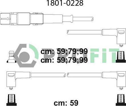 Profit 1801-0228 - Комплект проводів запалювання autozip.com.ua