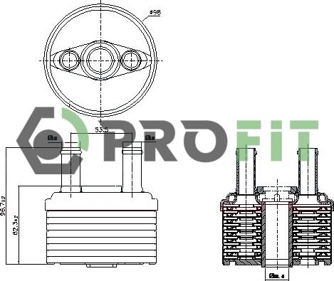 Profit 1745-0049 - Масляний радіатор, рухове масло autozip.com.ua