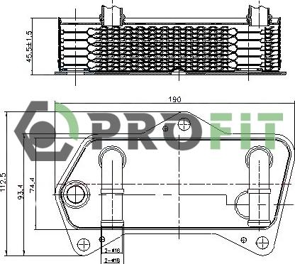 Profit 1745-0051 - Масляний радіатор, рухове масло autozip.com.ua