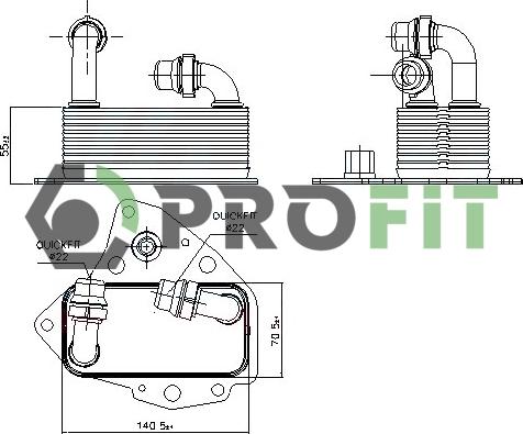 Profit 1745-0071 - Масляний радіатор, рухове масло autozip.com.ua