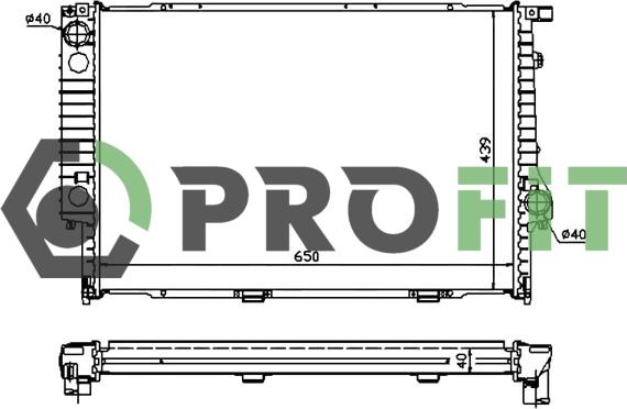 Profit 1740-0062 - Радіатор, охолодження двигуна autozip.com.ua
