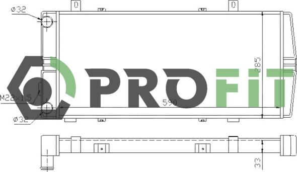Profit 1740-0018 - Радіатор, охолодження двигуна autozip.com.ua