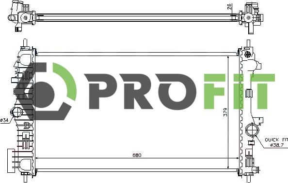 Profit 1740-0387 - Радіатор, охолодження двигуна autozip.com.ua