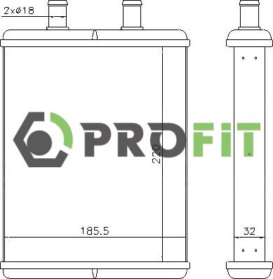 Profit 1760-0099 - Теплообмінник, опалення салону autozip.com.ua