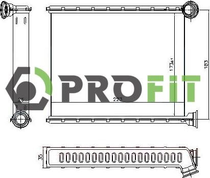 Profit 1760-0093 - Теплообмінник, опалення салону autozip.com.ua