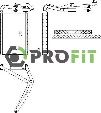 Profit 1760-0148 - Теплообмінник, опалення салону autozip.com.ua