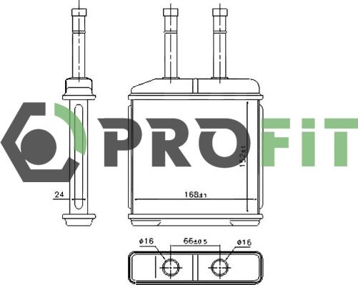 Profit 1760-0105 - Теплообмінник, опалення салону autozip.com.ua