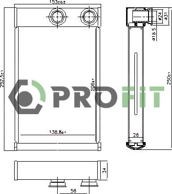 Profit 1760-0108 - Теплообмінник, опалення салону autozip.com.ua