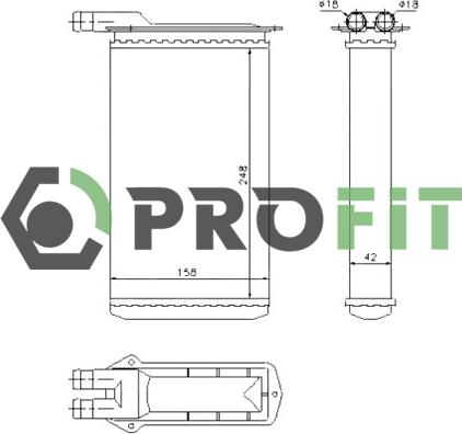 Profit 1760-0820 - Теплообмінник, опалення салону autozip.com.ua