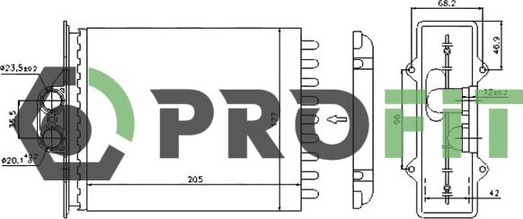 Profit 1760-0377 - Теплообмінник, опалення салону autozip.com.ua