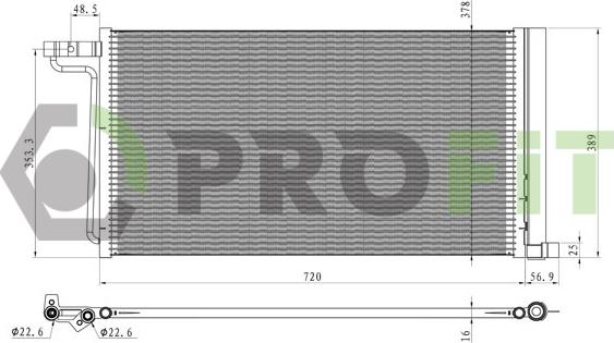Profit 1770-0437 - Конденсатор, кондиціонер autozip.com.ua