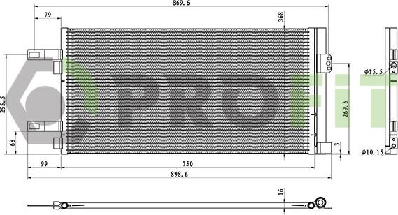 Profit 1770-0557 - Конденсатор, кондиціонер autozip.com.ua