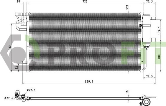 Profit 1770-0567 - Конденсатор, кондиціонер autozip.com.ua