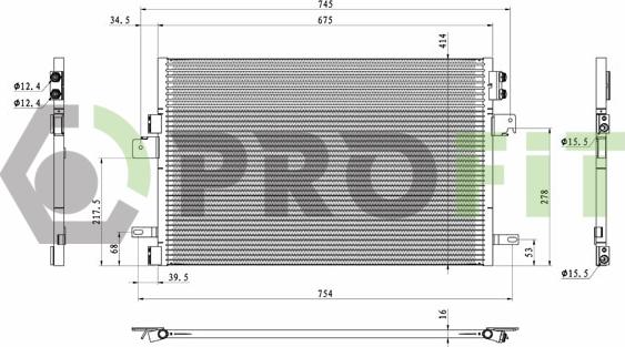 Profit 1770-0501 - Конденсатор, кондиціонер autozip.com.ua