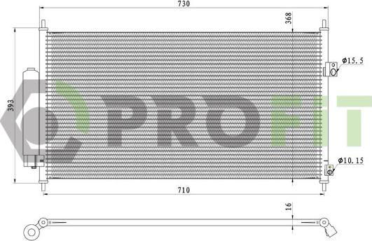 Profit 1770-0538 - Конденсатор, кондиціонер autozip.com.ua