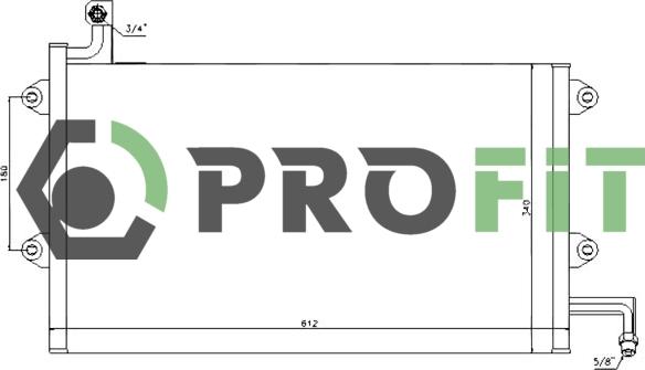 Profit 1770-0008 - Конденсатор, кондиціонер autozip.com.ua