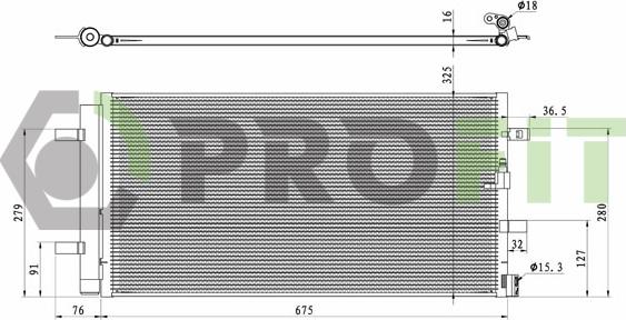 Profit 1770-0023 - Конденсатор, кондиціонер autozip.com.ua